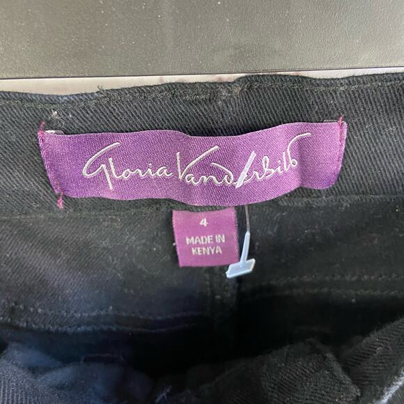 Gloria Vanderbilt Black Amanda Straight Leg High Rise Cotton Denim Jean - Picture 6 of 8